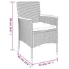 9-tlg. Garten-Essgruppe mit Kissen Grau Poly Rattan Produktbild-Vorschau 9