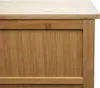 A close-up view of a wooden cabinet or shelf made of bamboo. Podgląd zdjęcia produktu