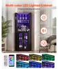 Rohová skriňa SucceBuy s LED osvetlením (nastaviteľným), Náhľad obrázku produktu 5
