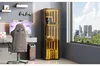 Moderne schwarze Glasvitrine mit Soft-Close-Scharniere und Produktbild-Vorschau 15