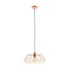 Sospensione Rustica-Country Cartlton 2 Acciaio Rame 1 Luce Anteprima dell’immagine prodotto 1