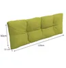 A lime green tufted cushion for a bench or sofa, with dimensions indicated. Produktbild-Vorschau
