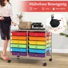 Carrello COSTWAY, carrello a cassetti con 12 cassetti, Anteprima dell’immagine prodotto 4