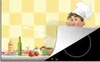 KitchenYeah© Herdabdeckplatte Eine Illustration eines Kochs Produktbild-Vorschau 1