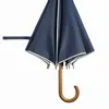 Stockschirm Automatik Regenschirm Ø103 cm Holzgriff Produktbild-Vorschau 3