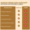 GOLDSTOFF Sofa 140x200cm | Sofa mit Schlaffunktion und Produktbild-Vorschau 7