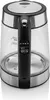 Close-up view of a glass electric kettle with a black handle and digital display. Náhled obrázku produktu