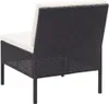 vidaXL 3-tlg. Garten-Lounge-Set mit Auflagen Poly Rattan Produktbild-Vorschau 5