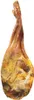 A whole cured ham hanging from its top. Produktbild-Vorschau