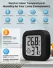 A digital thermometer and hygrometer displayed on a surface. Produktbild-Vorschau