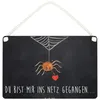 Mr. & Mrs. Panda Wandbild Holz Spinne Agathe Liebe DIN A5 - Produktbild-Vorschau 1