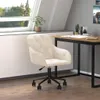 vidaXL Kancelárska stolička Swivel Cream Velvet Náhľad obrázku produktu 2