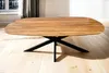 Esszimmertisch Oval 220x100cm Akazienholz massiv natur Produktbild-Vorschau 3