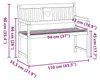 vidaXL Bank Outdoor Natur 110 x 55,5 x 90 cm Massivholz Produktbild-Vorschau 8