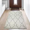 Moderner Teppich Creme Grau Rautenmuster weich Wohnzimmer Produktbild-Vorschau 2