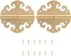 Antike Türbänder Messing, 6x5.6cm, goldene Scharniere für Produktbild-Vorschau 1