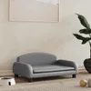 vidaXL Pelíšek pro psy šedý 70x45x30 cm Imitace kůže Náhled obrázku produktu 2