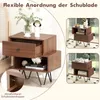 COSTWAY 2er Set Nachttische, Nachtschrank mit Schublade, Produktbild-Vorschau 4