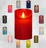 Anna's Collection Led-Stummelkerze - rot - H12,5 x D7,5 cm Produktbild-Vorschau 1