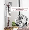 A coat rack with clothes and a hat is shown, with a circular inset showing a pile of clothes. Náhľad obrázku produktu
