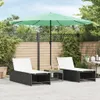 vidaXL Sonnenschirm mit Stahlmast Grün 324x324x247 cm Produktbild-Vorschau 2