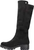 A black suede boot shown from the side against a white background. Voir les images du produit