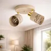 LUXOLAR - LED Deckenleuchte 2-flammig Creme/Gold E27 60W - Produktbild-Vorschau 5