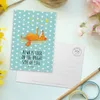 Mr. & Mrs. Panda Postkarte Fuchs Sterne - Türkis Pastell - Produktbild-Vorschau 3