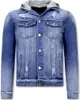 Blaue Jeansjacke Mit Kapuze RJ - L Produktbild-Vorschau 1