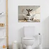Wanddeko 70x50 cm - BadezimmerEsel, Leinwand Bilder, Produktbild-Vorschau 3