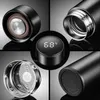 A collage of close-up shots of a black smart LED thermobecher. Náhľad obrázku produktu