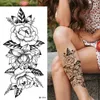 6Teile/los 3D Realistische Große Blume Temporäre Tattoos Produktbild-Vorschau 2