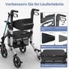 ELONEO 2in1 Rollstuhl Rollator faltbar und leicht mit Sitz, Produktbild-Vorschau 2