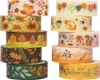INF 10er-Set schwarzes Washi-Tape mit Goldfolie, Produktbild-Vorschau 1