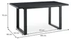 Esstisch LESINA 160 x 80 cm, Schwarz - Robuster Produktbild-Vorschau 6