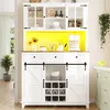 A white kitchen cabinet with glass doors and a yellow backsplash. Anteprima dell’immagine prodotto
