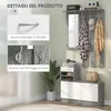 Garderobenm?bel-Set mit 6-Haken-Garderobe, Schuhregal mit Produktbild-Vorschau 7