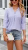 ASKSA Damen T-Shirt 3/4 aermel Aushoehlen Bluse Produktbild-Vorschau 3