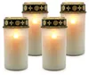Lampada funeraria a LED Relaxdays, set da 4, fiamma Anteprima dell’immagine prodotto 1