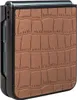 Samsung Galaxy Z Flip4 Design Crocodile Texture Braun Hülle Produktbild-Vorschau 4