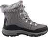 A single gray winter boot with faux fur trim is shown against a white background. Voir les images du produit