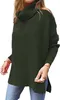 ASKSA Damen Rollkragenpullover Strickpullover Einfarbig Produktbild-Vorschau 3