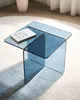 BELIANI Beistelltisch Blau Rauchglas 46 cm Hoch Quadratisch Produktbild-Vorschau 4