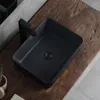 Lavabo da appoggio in Vetroceramica opaca nera 48x36 Anteprima dell’immagine prodotto 5