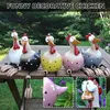 Huhn Gartendeko, Tierfigur Gartenstecker  Handarbeit Produktbild-Vorschau 2