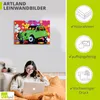 ARTland Leinwandbild Citroën 2CV grün Größe: 120x80 cm Produktbild-Vorschau 2