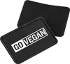 Huuraa Patch Go Vegan Modern Black 10 x 6,5cm Baumwolle Produktbild-Vorschau 1