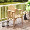 COSTWAY Gartenstuhl Holz, Gartensessel mit geneigter Produktbild-Vorschau 2