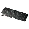 A black laptop keyboard with a red trackpoint, shown from a slightly elevated diagonal angle against a white background. Produktbild-Vorschau