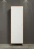 Grafico Kleiderschrank 1 Tür matt weiß, Eiche Nachbildung. Produktbild-Vorschau 4